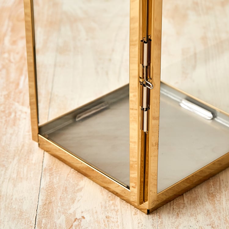 Selena Steel and Glass Lantern - Medium