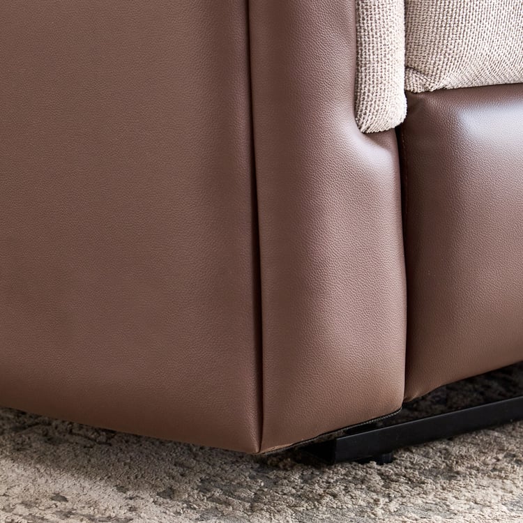 Albert Fabric 2-Seater Rocking Recliner - Brown