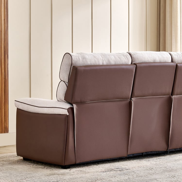 Albert Fabric 3-Seater Sofa - Brown
