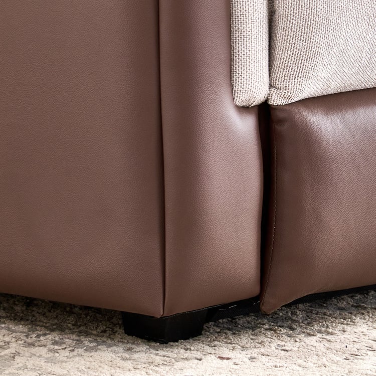 Albert Fabric 3-Seater Sofa - Brown