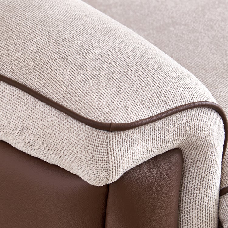 Albert Fabric 3-Seater Sofa - Brown