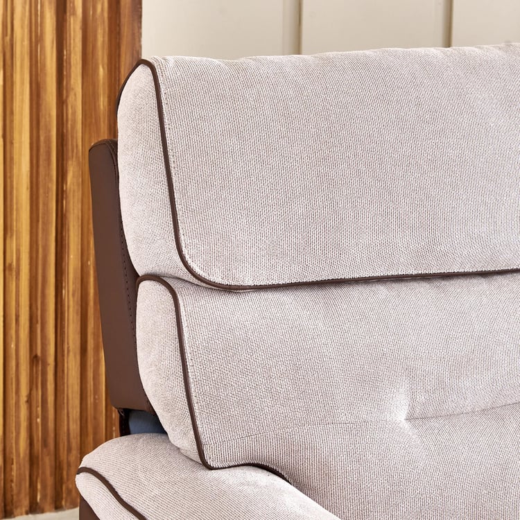 Albert Fabric 3-Seater Sofa - Brown
