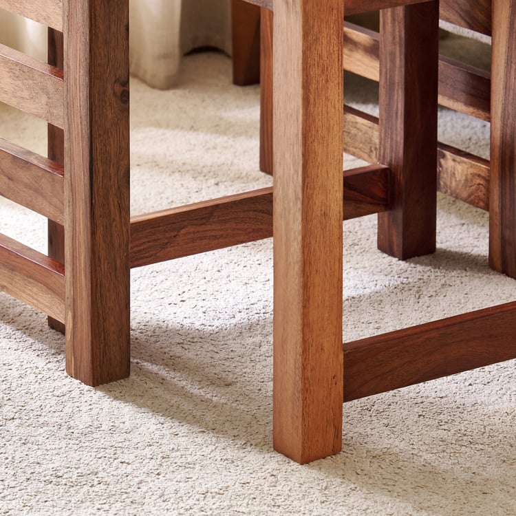 Adana Grand Marble Top Nest of 2 Tables - Honey