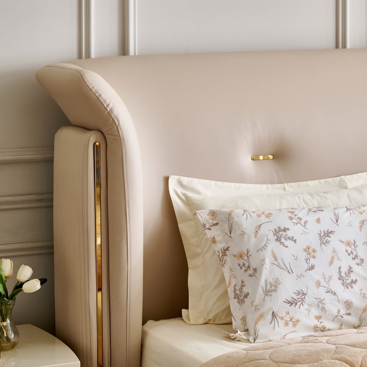 Modern Radiance Pulse Queen Bed with Hydraulic Storage - Ivory