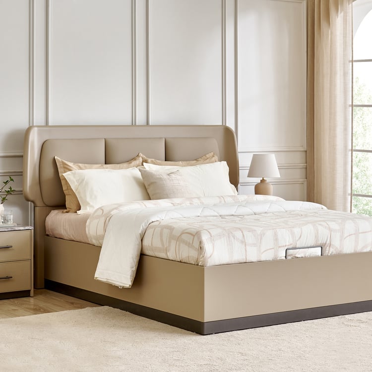 Clair De Lune King Bed with Hydraulic Storage - Brown