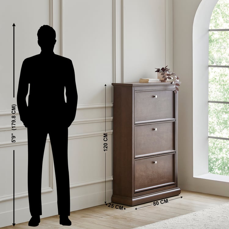 Estate 18 Pairs Shoe Cabinet - Walnut