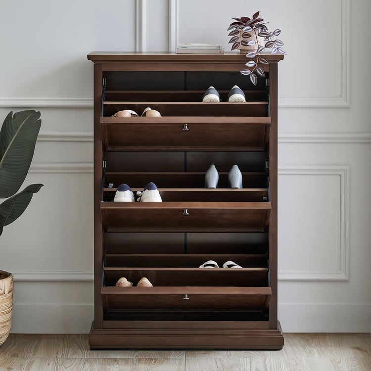 Estate 18 Pairs Shoe Cabinet - Walnut