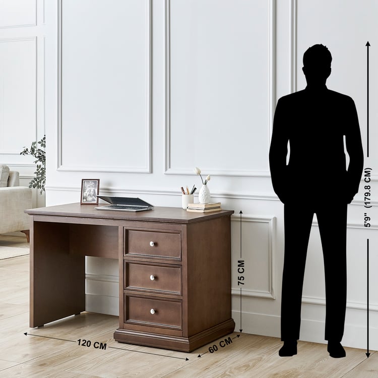 Estate Solid Wood Study Desk - Walnut