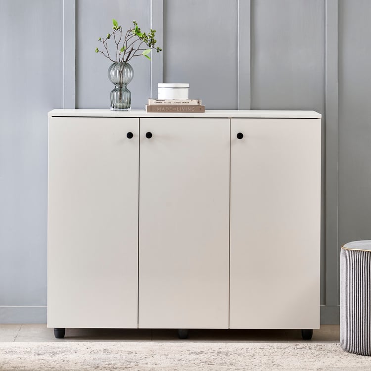 Helios Madison 20 Pairs Shoe Cabinet - White