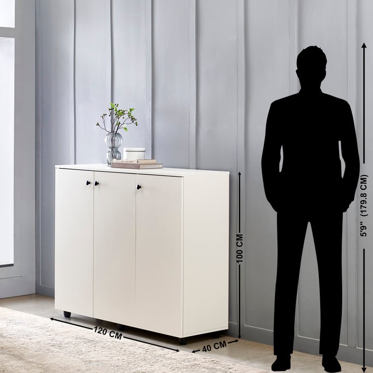 Helios Madison 20 Pairs Shoe Cabinet - White