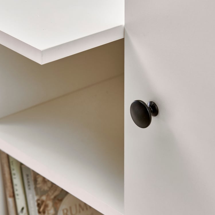 Helios Madison Study Desk with Cabinet - White