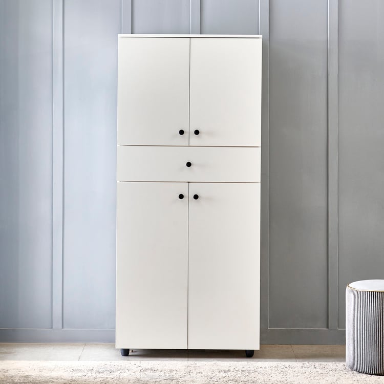 Helios Madison 24 Pairs Shoe Cabinet with Drawer - White