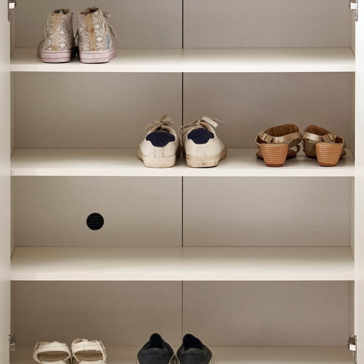 Helios Madison 24 Pairs Shoe Cabinet with Drawer - White