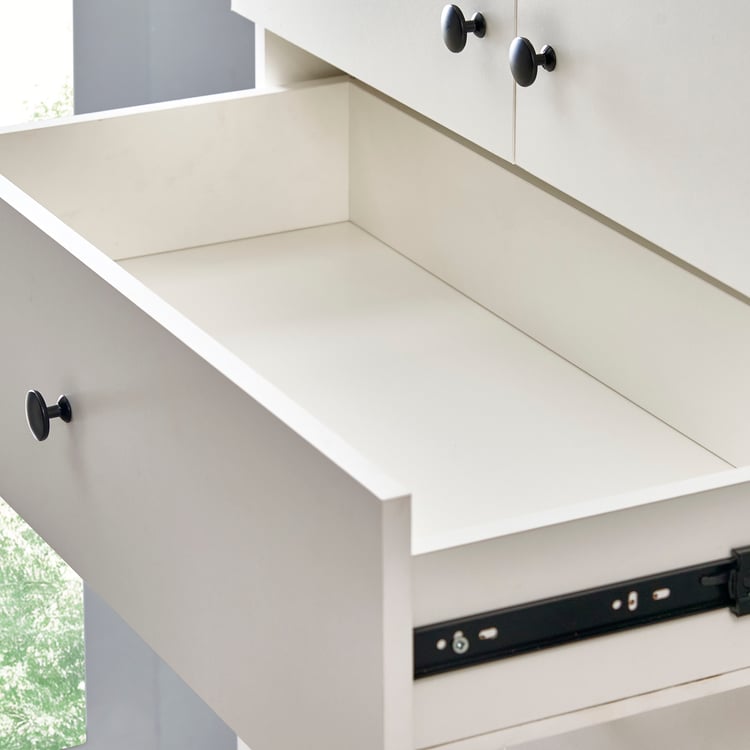 Helios Madison 24 Pairs Shoe Cabinet with Drawer - White