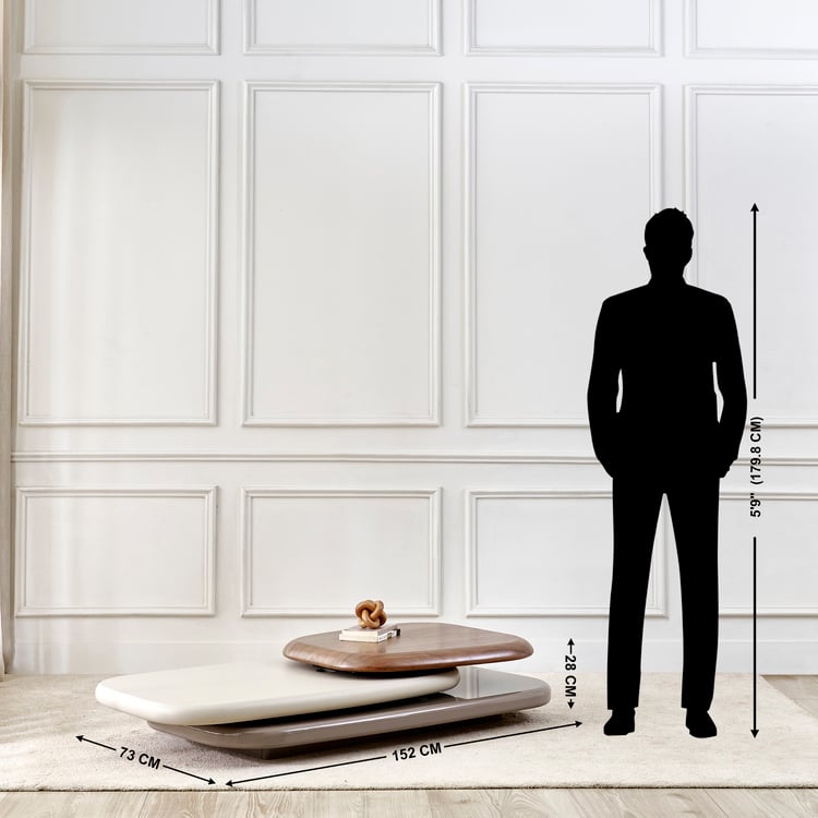 Plaza Swivel Coffee Table - Walnut