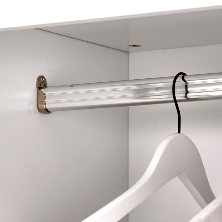 Estate 3-Door Wardrobe with Mirror - White