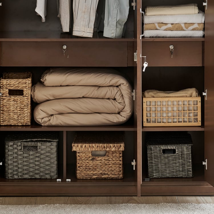 Estate 3-Door Wardrobe with Mirror - Walnut