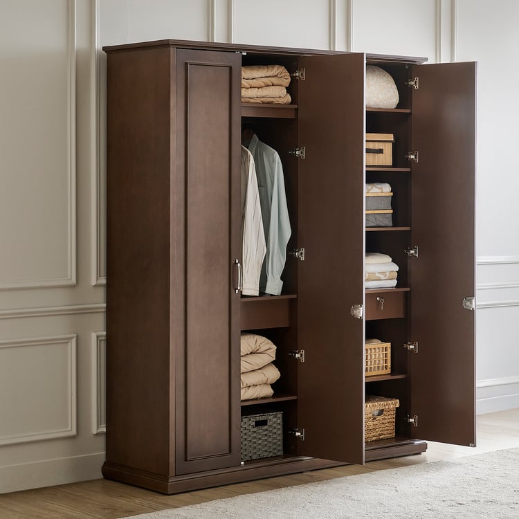Estate 4-Door Wardrobe with Mirrors - Walnut