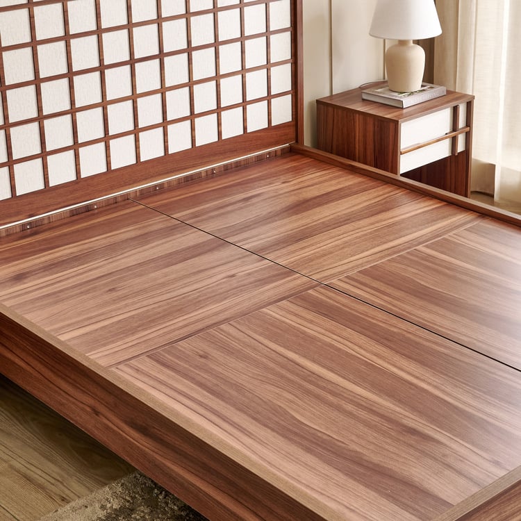 Shoji Koushi Queen Bed - Brown