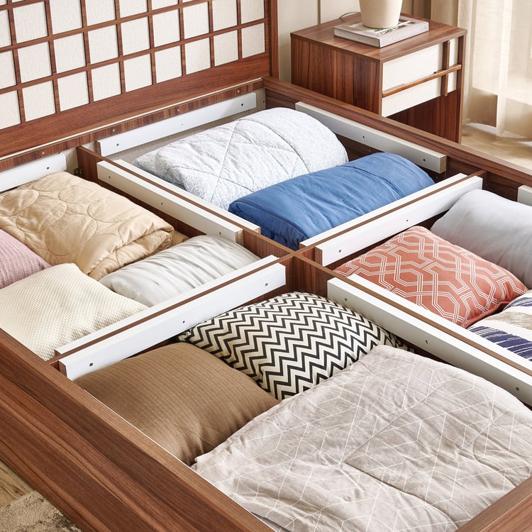 Shoji Koushi Queen Bed with Box Storage