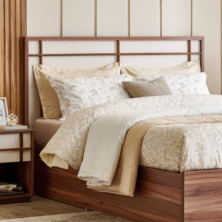 Shoji Akira King Bed with Hydraulic Storage - Brown