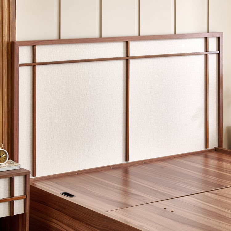 Shoji Akira King Bed with Hydraulic Storage - Brown