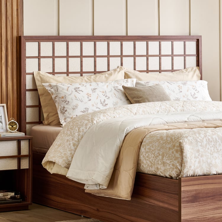 Shoji Koushi Queen Bed with Hydraulic Storage - Brown