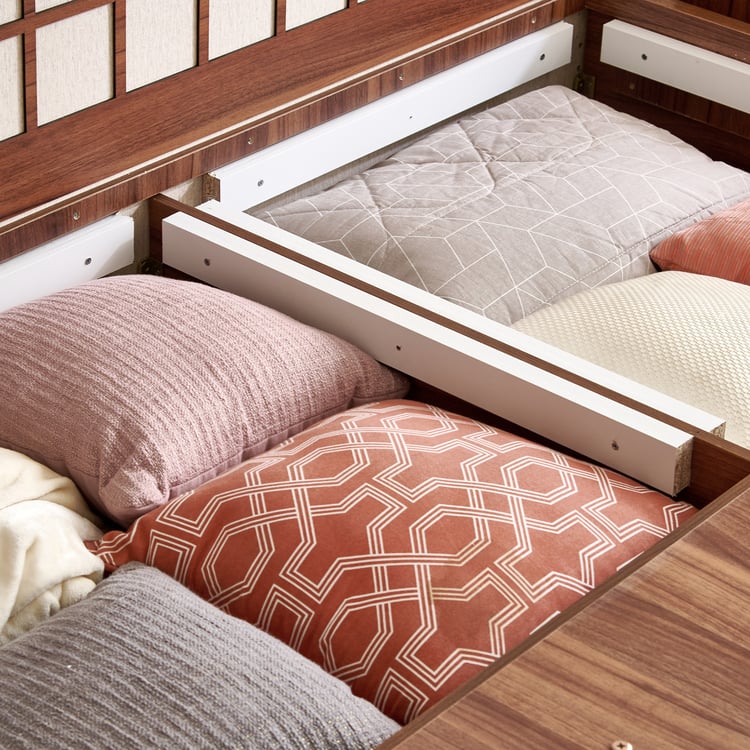 Shoji Koushi Queen Bed with Hydraulic Storage - Brown