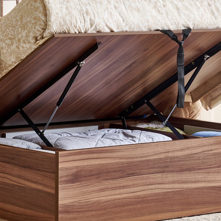 Shoji Koushi Queen Bed with Hydraulic Storage - Brown