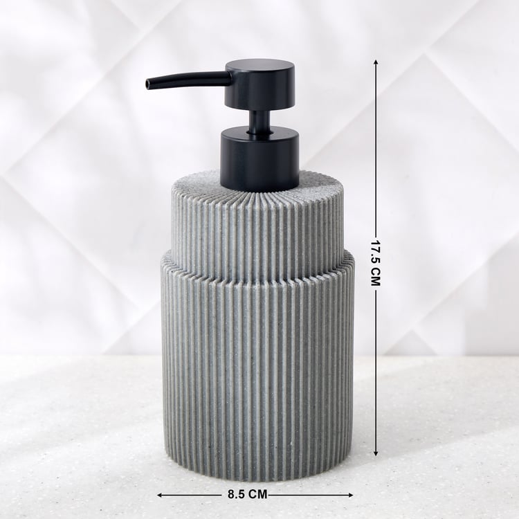Corsica Urban Polyresin Ribbed Soap Dispenser - 400ml