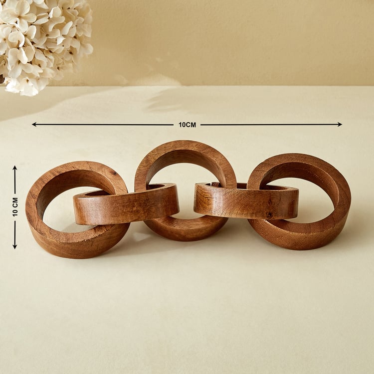 Splendid Dastkari Keith Wood Chain Link Table Accent - Large