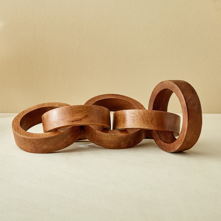 Splendid Dastkari Keith Wood Chain Link Table Accent - Large