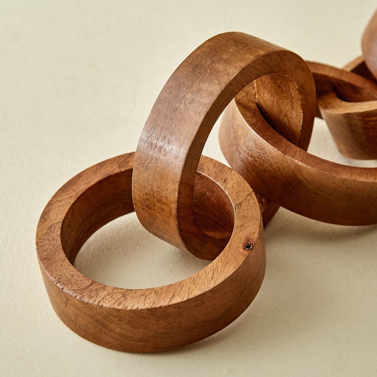 Splendid Dastkari Keith Wood Chain Link Table Accent - Large