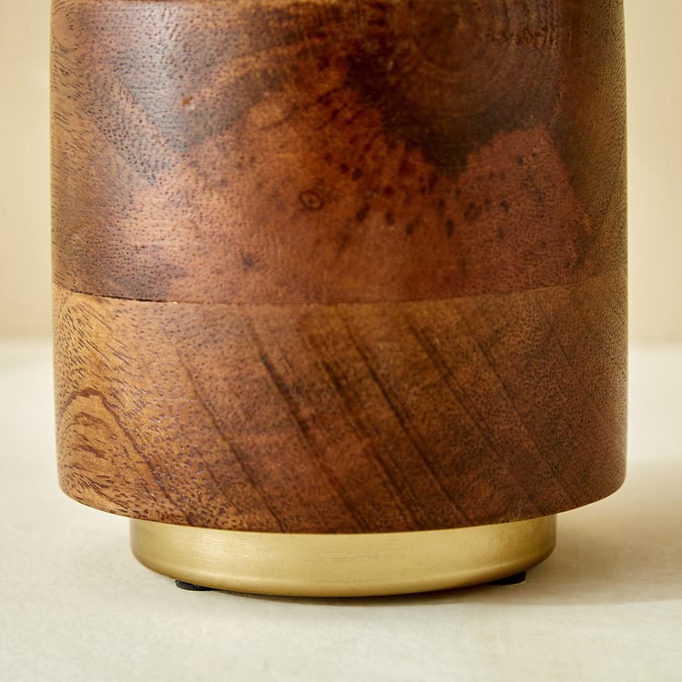 Splendid Dastkari Keith Mango Wood Pillar Candle Holder - Small