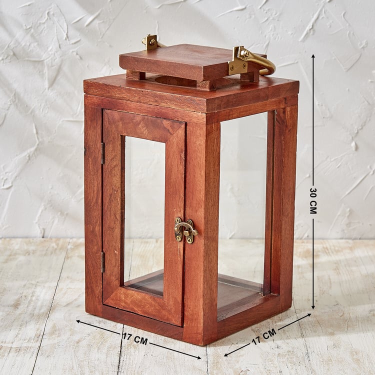 Splendid Dastkari Keith Mango Wood Lantern - Small