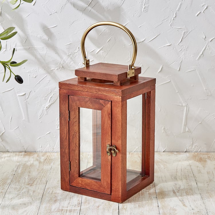 Splendid Dastkari Keith Mango Wood Lantern - Small