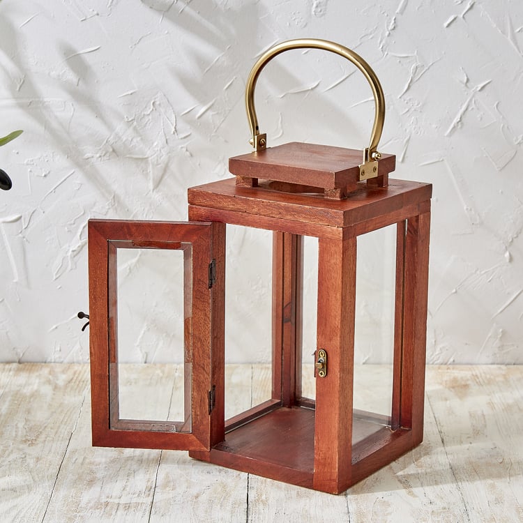 Splendid Dastkari Keith Mango Wood Lantern - Small