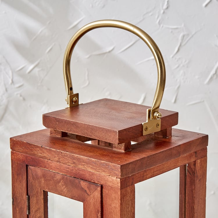 Splendid Dastkari Keith Mango Wood Lantern - Small