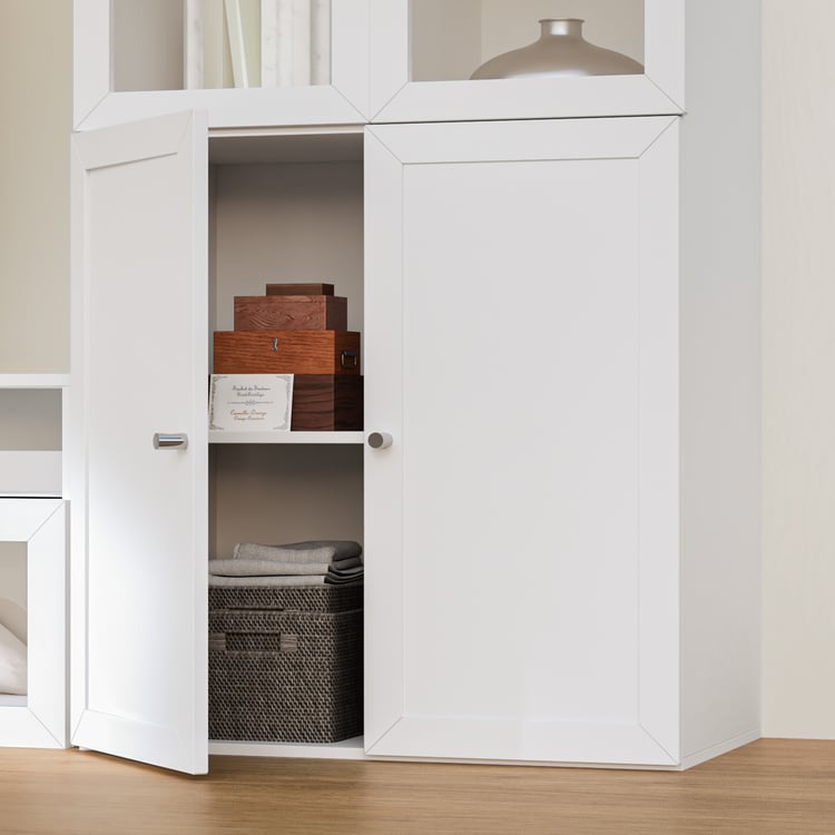 Soho Large TV Unit with Multipurpose Cabinet - White