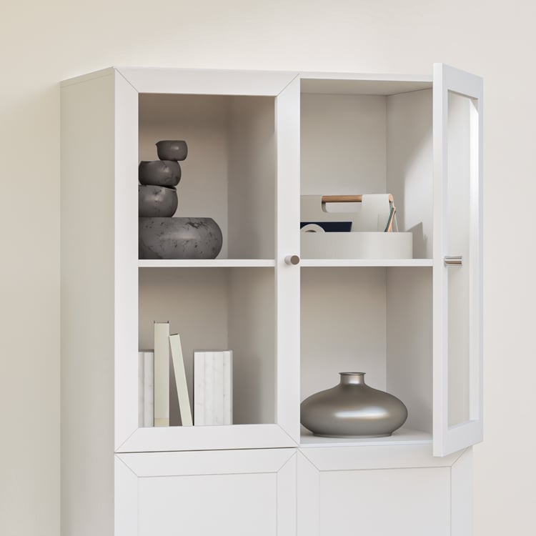 Soho Large TV Unit with Multipurpose Cabinet - White