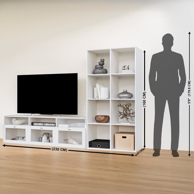 Soho Large TV Unit with Multipurpose Case - White