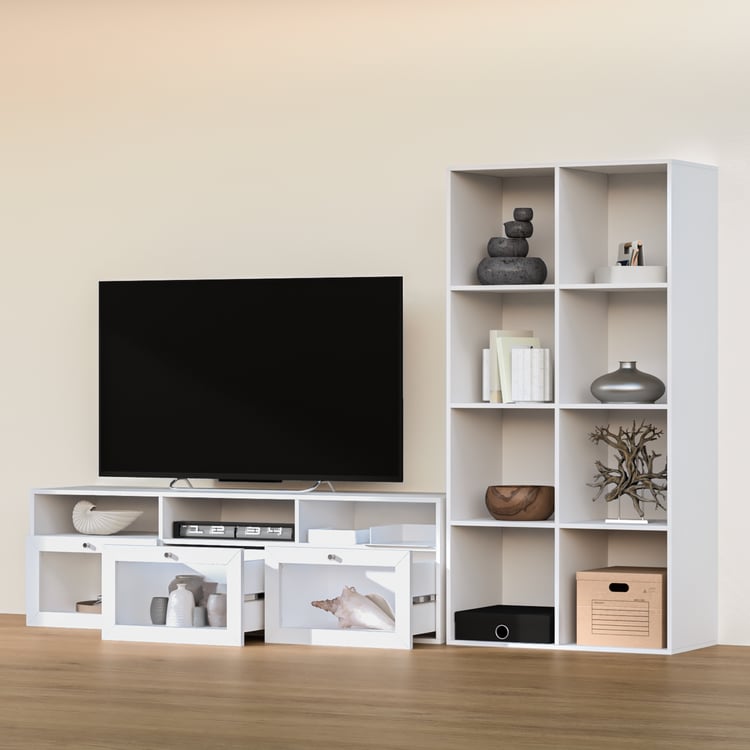 Soho Large TV Unit with Multipurpose Case - White