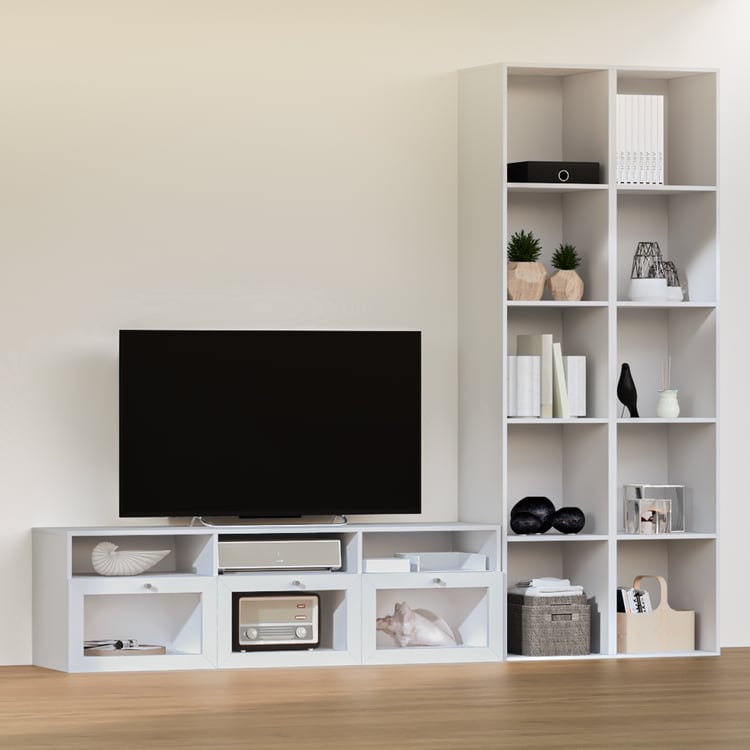 Soho Large TV Unit with Multipurpose Case - White