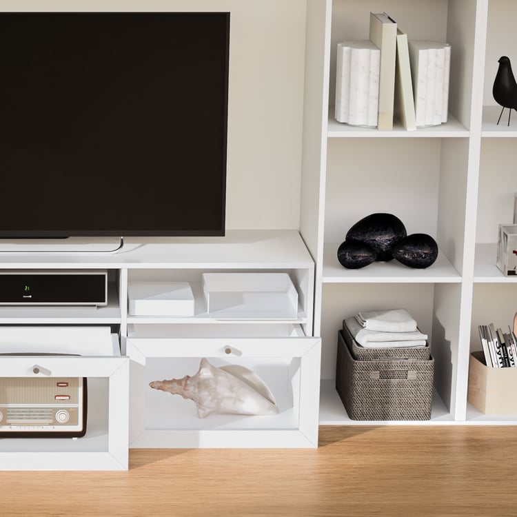 Soho Large TV Unit with Multipurpose Case - White