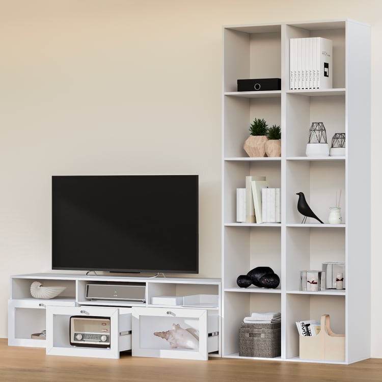 Soho Large TV Unit with Multipurpose Case - White