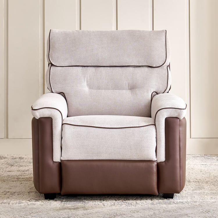 Albert Fabric 1-Seater Sofa - Brown