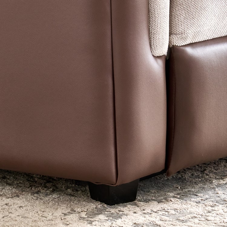 Albert Fabric 1-Seater Sofa - Brown