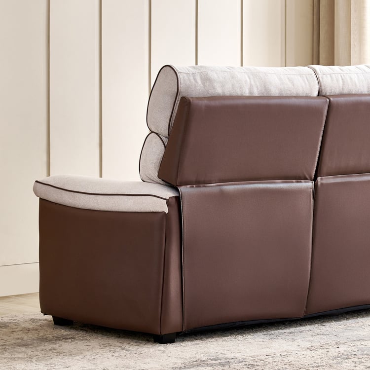 Albert Fabric 2-Seater Sofa - Brown