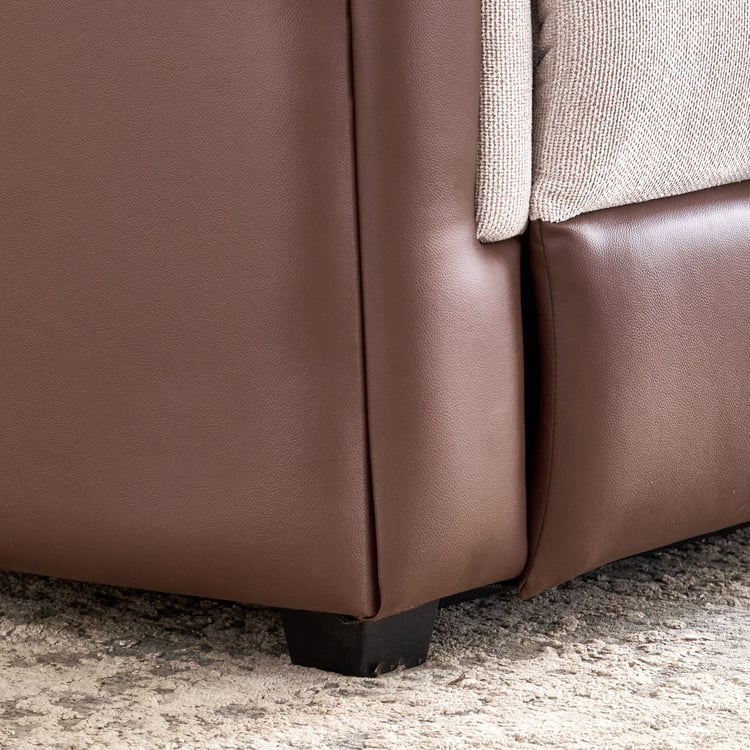 Albert Fabric 2-Seater Sofa - Brown