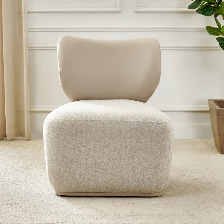 Lune Fabric Accent Chair - Beige